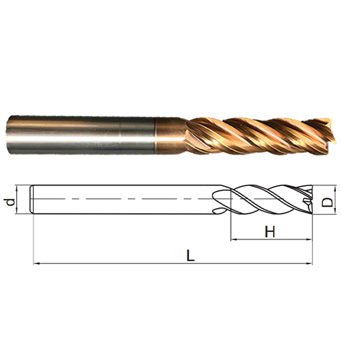 فرزهای کارباید تخت ENDMILL