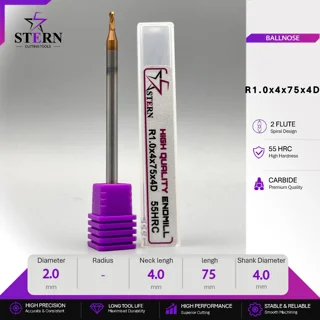 فرزانگشتی کارباید بالنوز دوپر R1.0*6*75*4D STERN