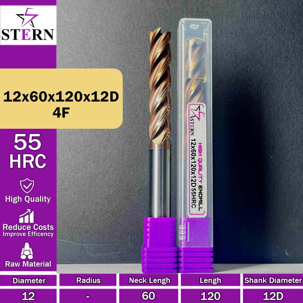 فرزانگشتی کارباید چهارپر STERN 12*60*120*12D