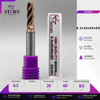 فرز انگشتی کارباید چهارپر STERN 6.5*20*60*8D