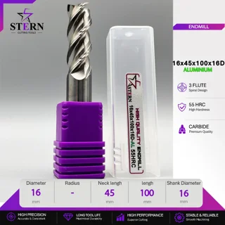 فرز انگشتی کارباید آلومینیوم سه پر STERN 16*45*100*16D