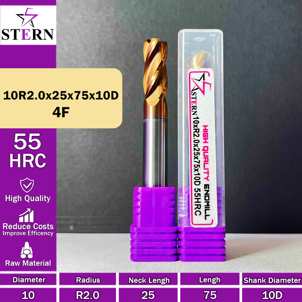 فرز کارباید تیپ ردیوس 10R2.0*25*75*10D STERN