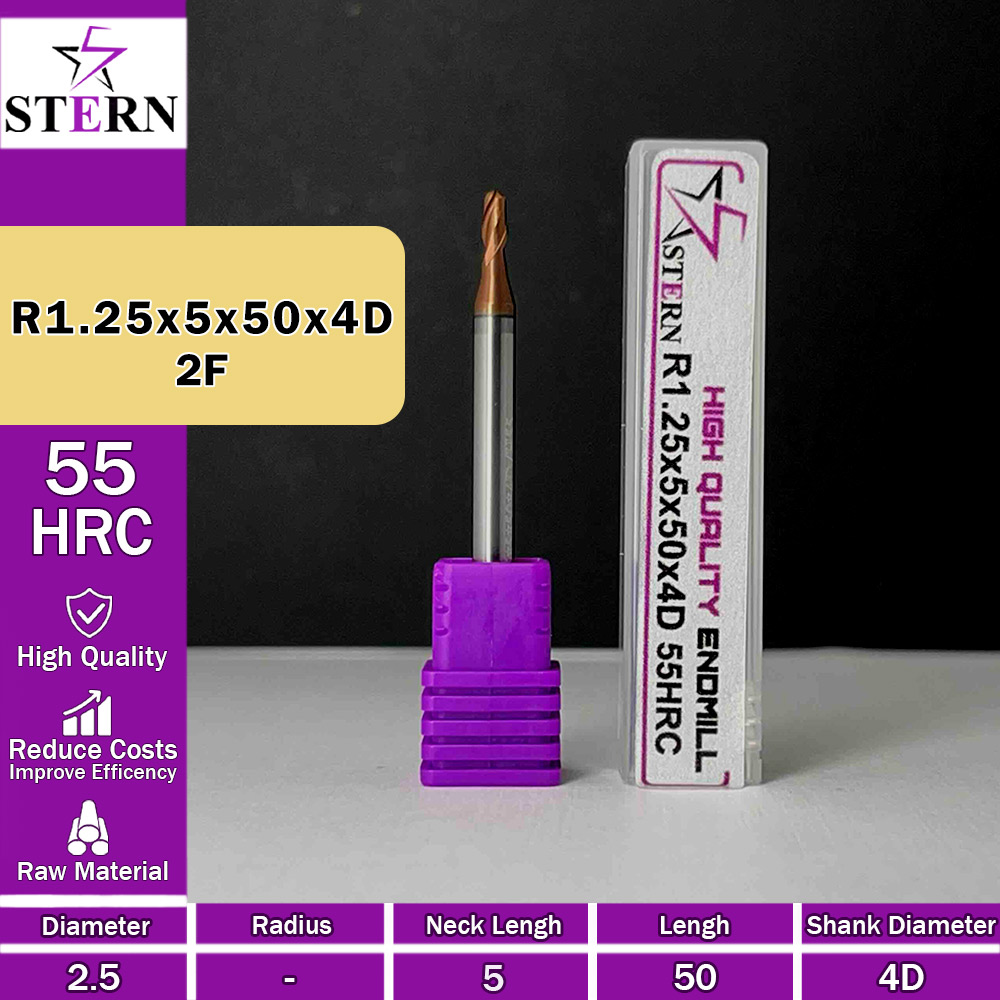 فرزانگشتی کارباید بالنوز R1.25*5*50*4D STERN