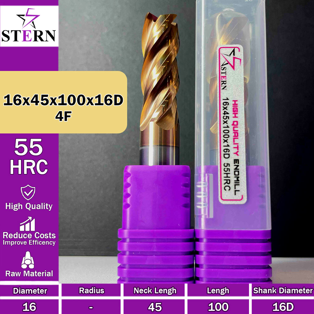 فرزانگشتی کارباید چهارپر STERN 16*45*100*16D