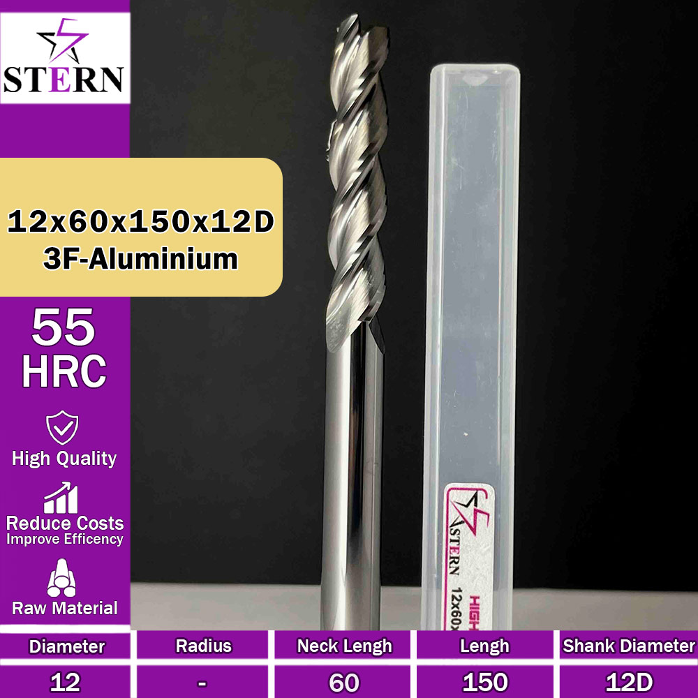 فرزکارباید آلومینیوم سه پر STERN 12*60*150*12D