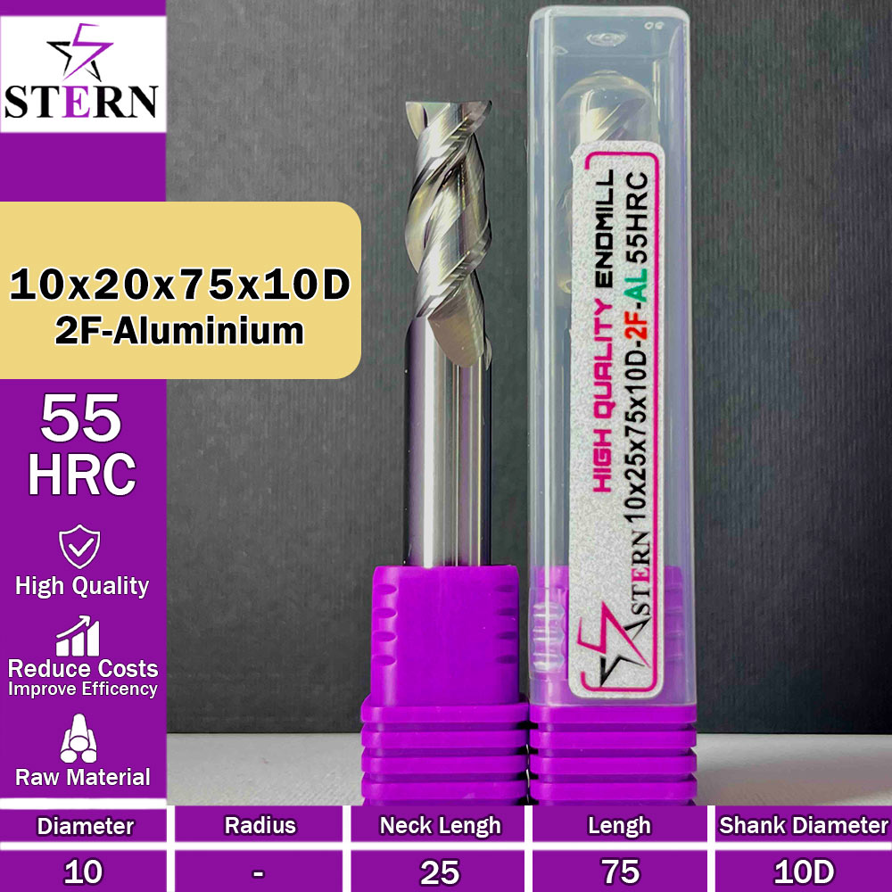 فرزکارباید آلومینیوم دوپر STERN 10*25*75*10D