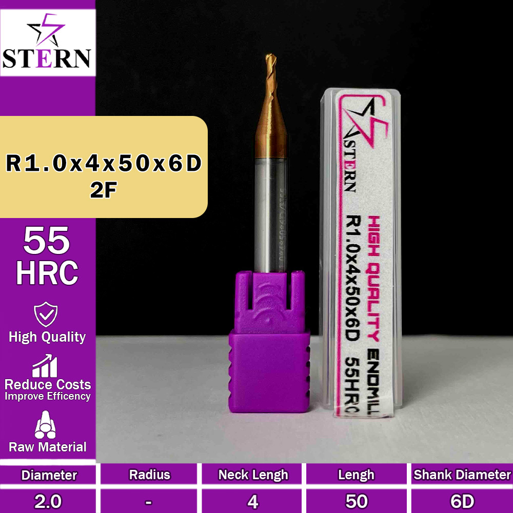فرزانگشتی کارباید بالنوز R1.0*4*50*6D STERN