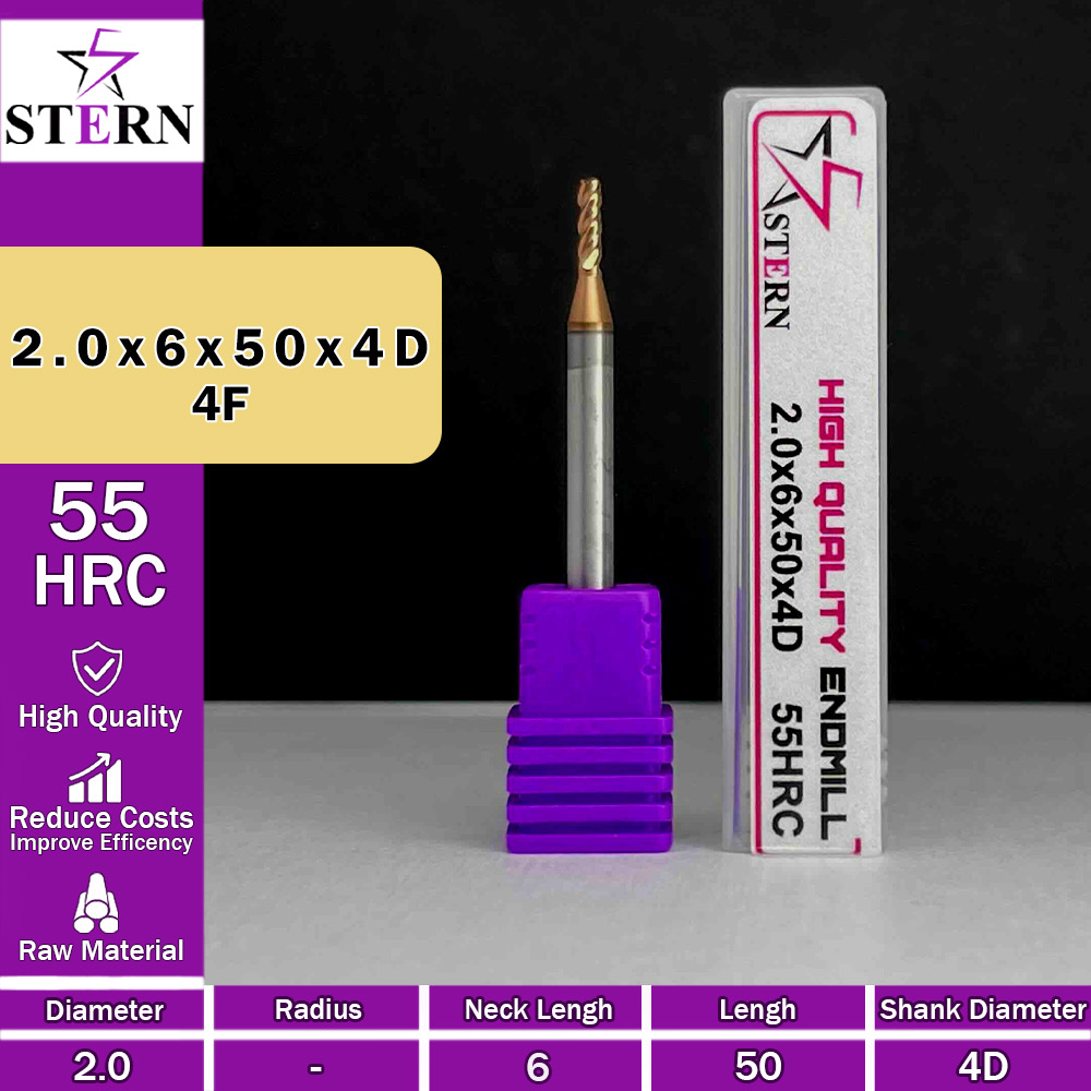 فرز انگشتی کارباید چهارپر STERN 2*6*50*4D