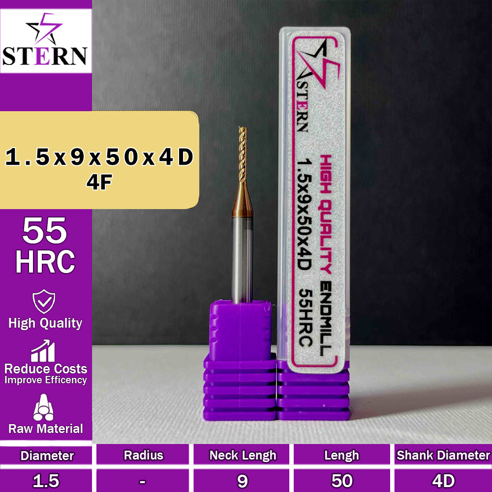 فرزانگشتی کارباید چهارپر  STERN 1.5*9*50*4D