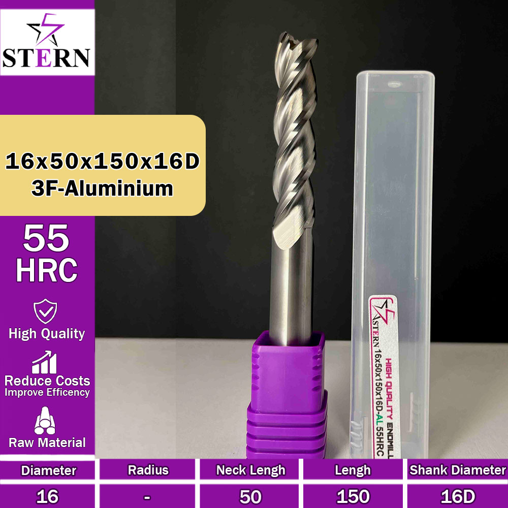 فرزکارباید آلومینیوم سه پر STERN 16*50*150*16D
