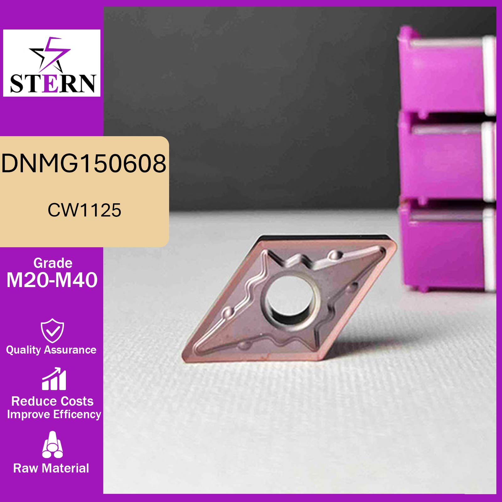 اینسرت تراشکاری  STERN مدل DNMG150608-MM گرید CW1125
