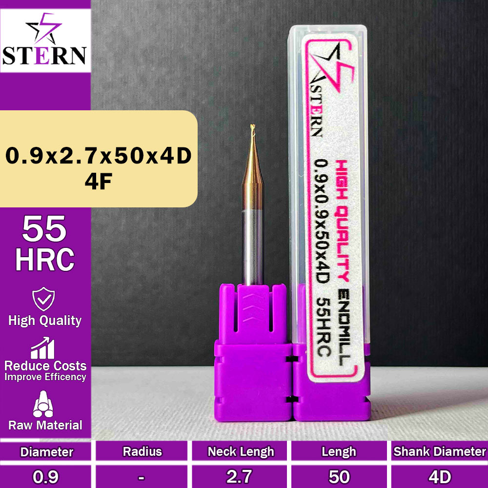 فرزانگشتی کارباید اعشاری  STERN 0.9*2.7*50*4D