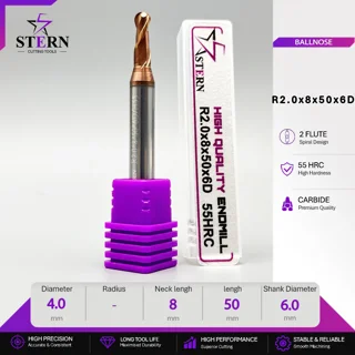 فرزانگشتی کارباید بالنوز دوپر R2.0*8*50*6D STERN