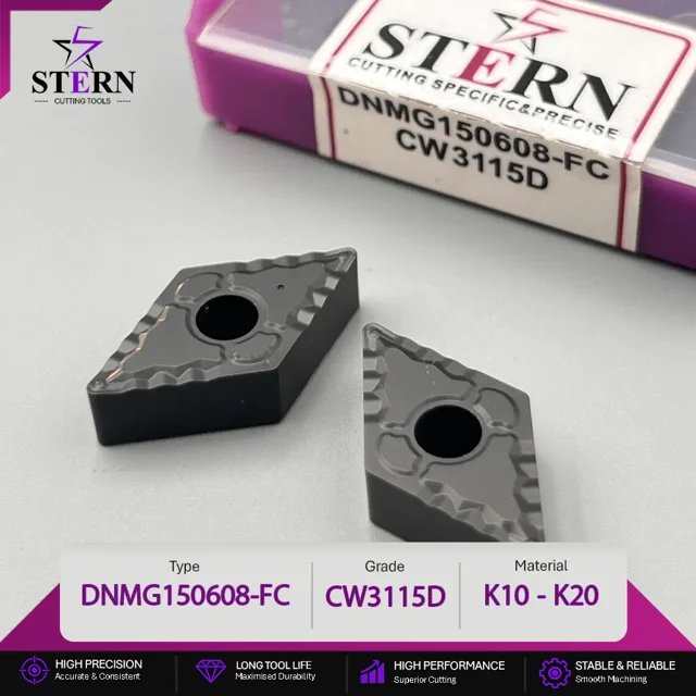 اینسرت تراشکاری STERN مدل DNMG150608-CW3115D مخصوص ماشینکاری چدن