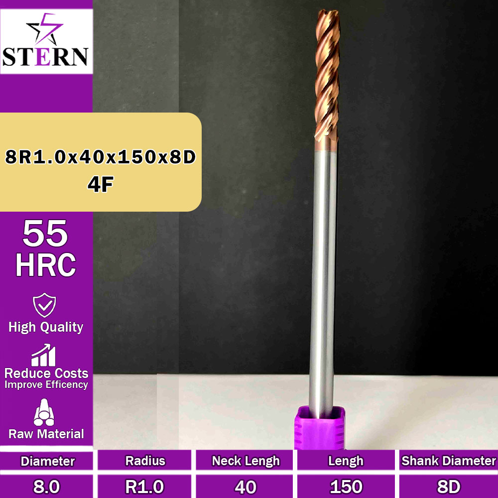 فرز کارباید تیپ ردیوس 8R1.0*40*150*8D STERN