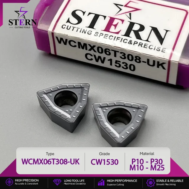 ینسرت فرزکاری STERN مدل WCMX06T308-CW1530 مخصوص ماشینکاری فولاد و استیل