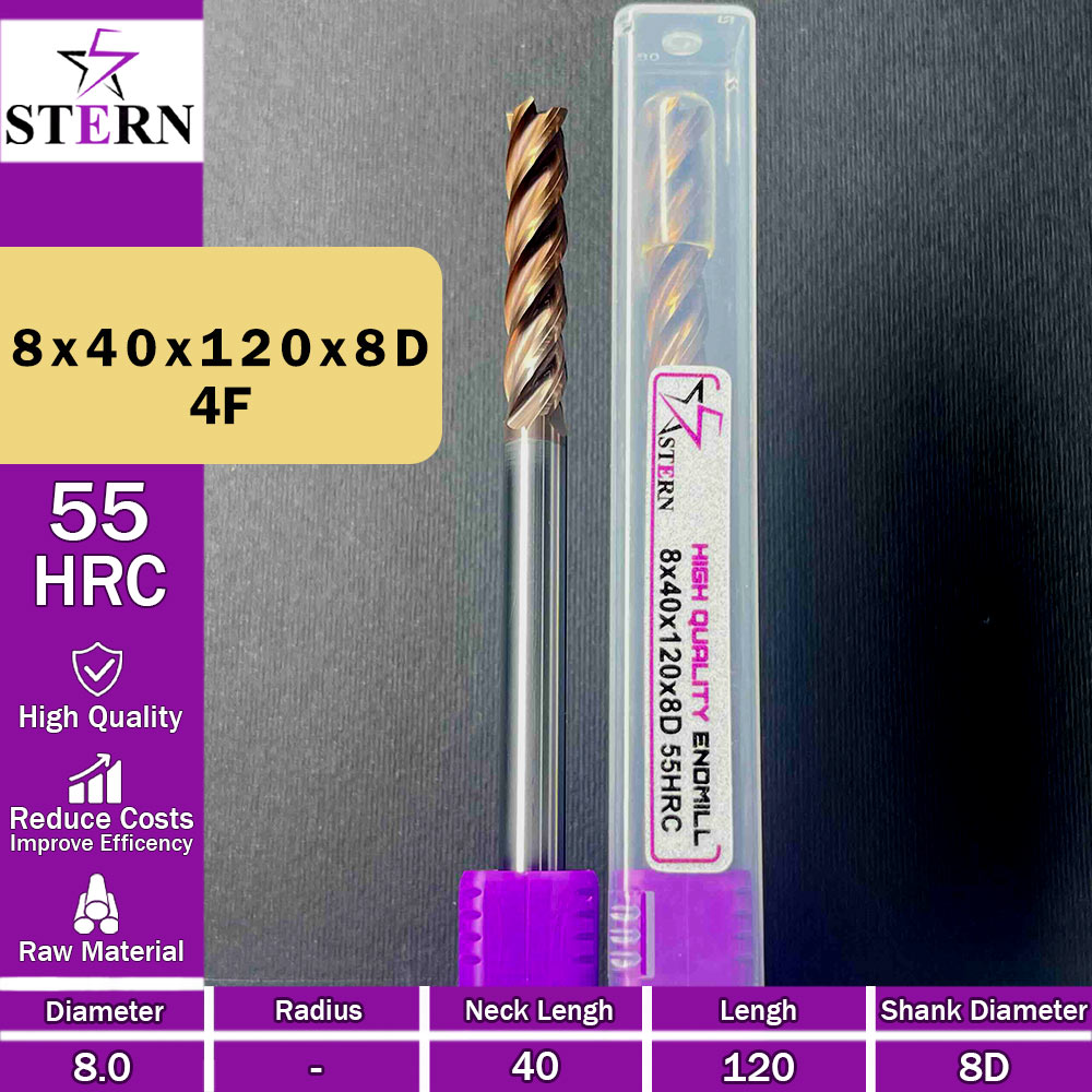 فرزانگشتی کارباید چهارپر STERN 8*40*120*8D