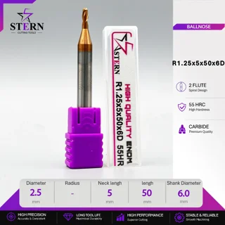 فرزانگشتی کارباید بالنوز دوپر R1.25*5*50*6D STERN