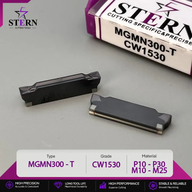 اینسرت شیارزنی STERN مدل MGMN300-CW1530 مخصوص ماشینکاری فولاد و استیل