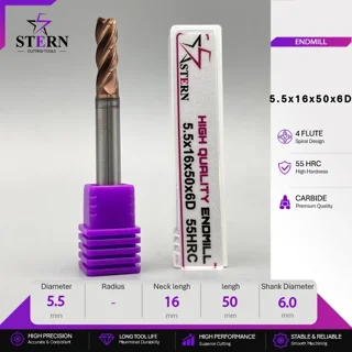فرز انگشتی کارباید چهارپر STERN 5.5*16*50*6D