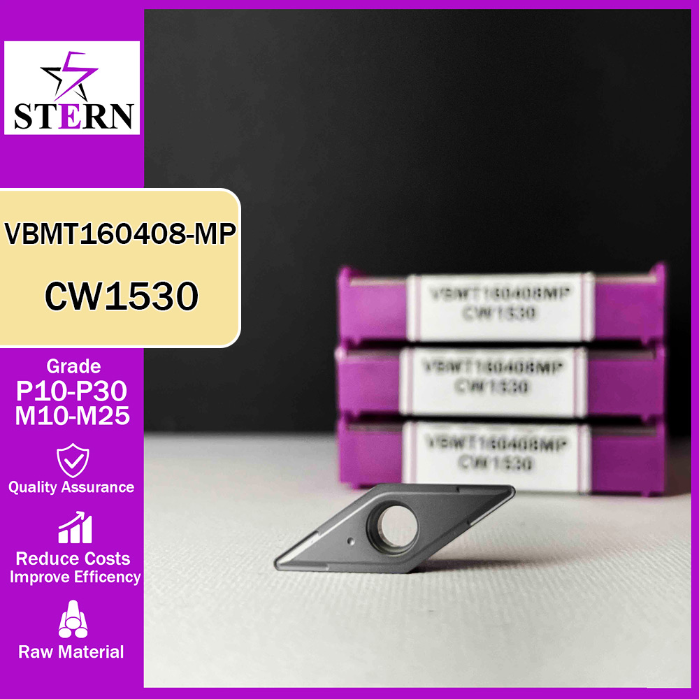 اینسرت تراشکاری فولادواستیل STERN مدل VBMT160408 گرید CW1530