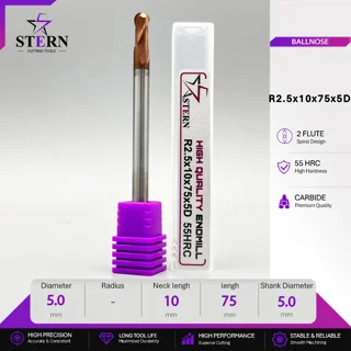 فرزانگشتی کارباید بالنوز دوپر R2.5*10*75*5D STERN