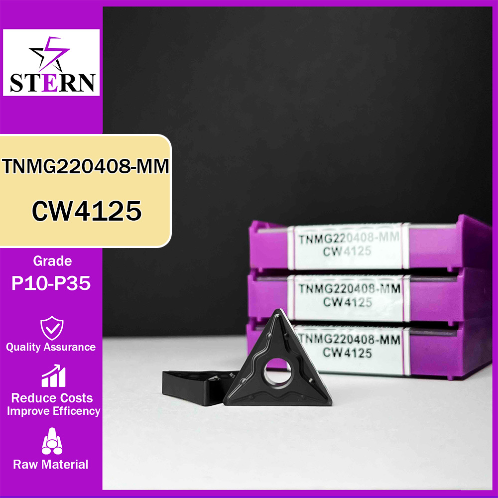 اینسرت تراشکاری فولاد STERN مدل TNMG220408 گرید CW4125