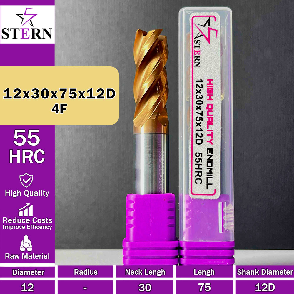 فرزانگشتی کارباید چهارپر STERN 12*30*75*12D
