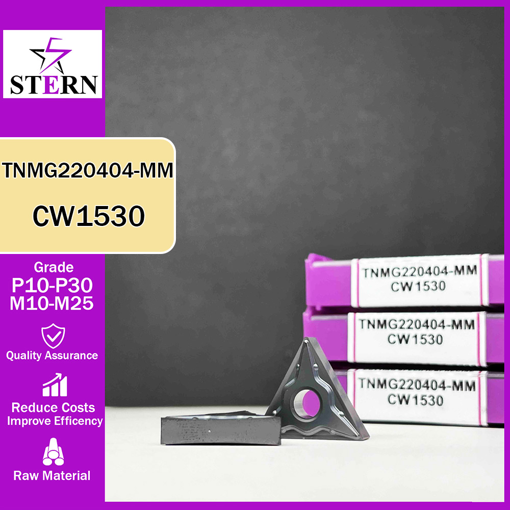 اینسرت تراشکاری فولادواستیل STERN مدل TNMG220404 گرید CW1530