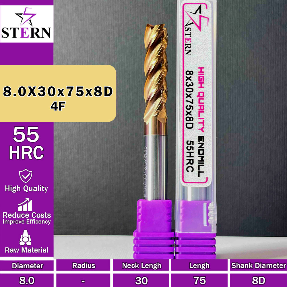 فرزانگشتی کارباید چهارپر STERN 8*30*75*8D