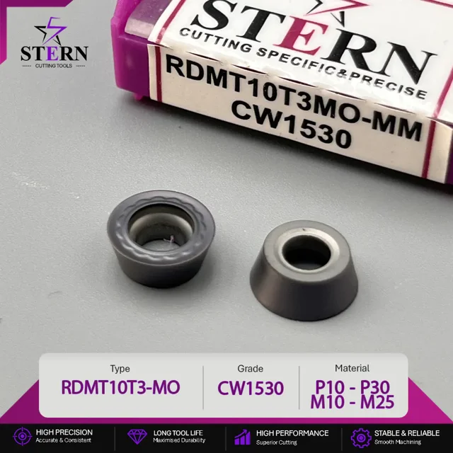 اینسرت فرزکاری STERN مدل RDMT1003-CW1530 مخصوص ماشینکاری فولاد و استیل