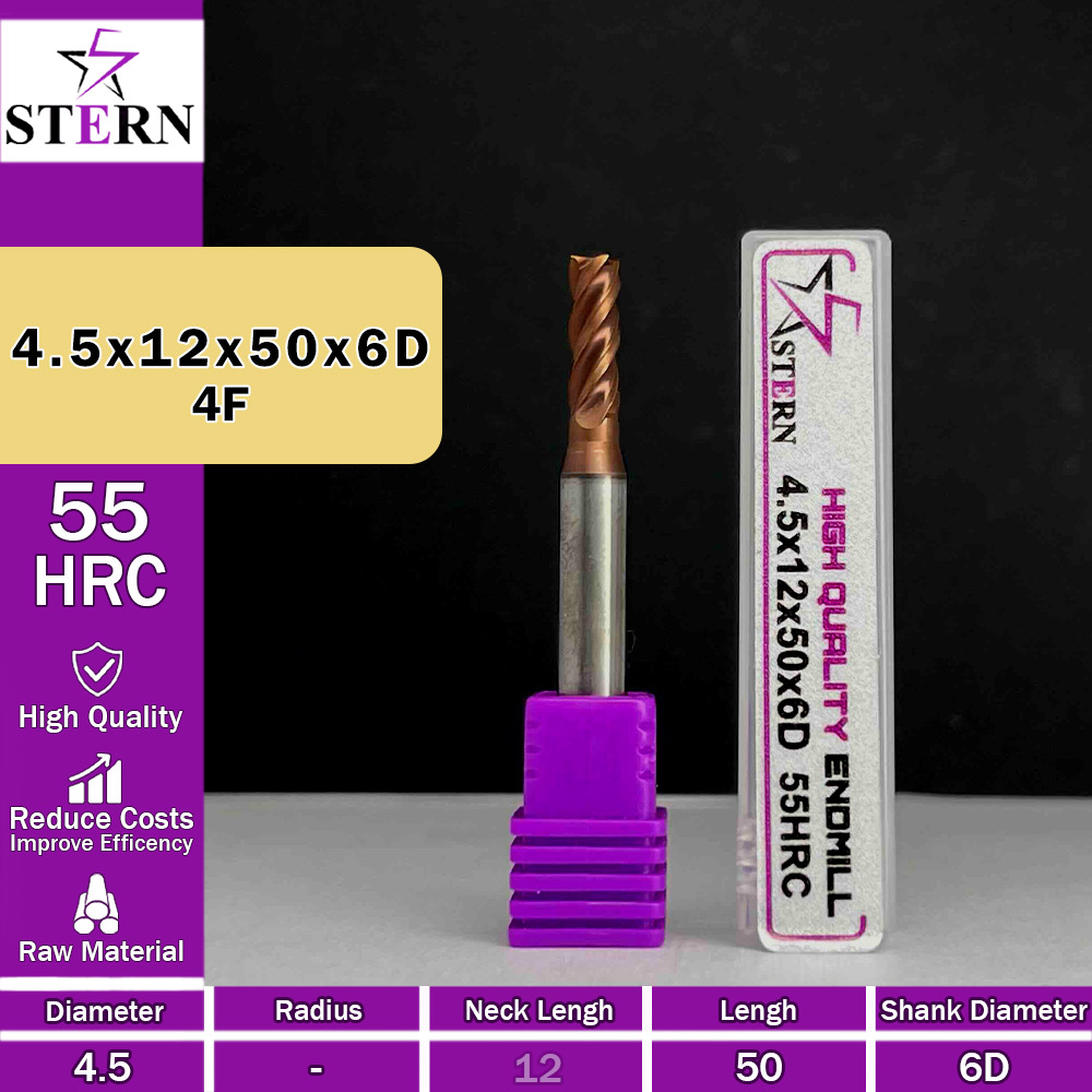 فرزانگشتی کارباید چهارپر STERN 4.5*12*50*6D