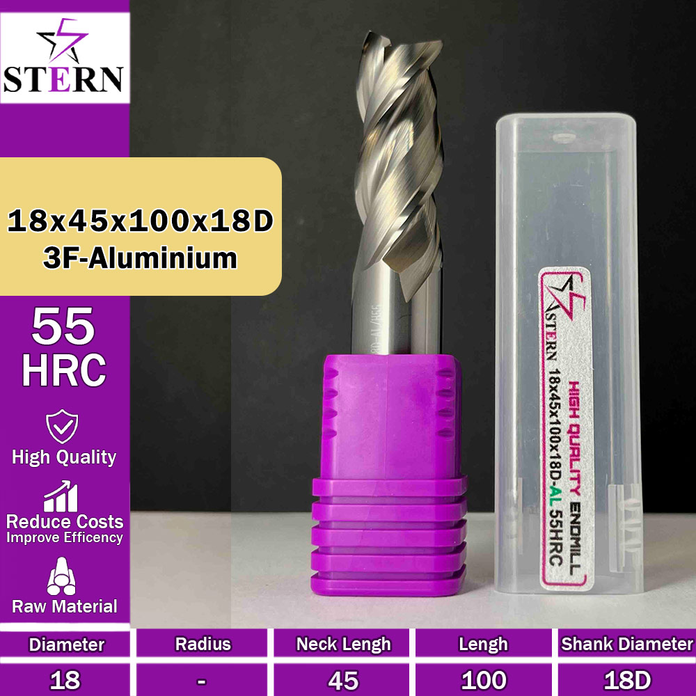 فرزکارباید آلومینیوم سه پر STERN 18*45*100*18D