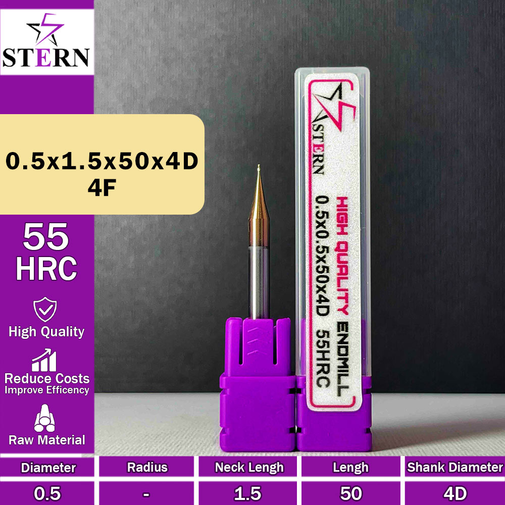 فرزانگشتی کارباید اعشاری  STERN 0.5*1.5*50*4D