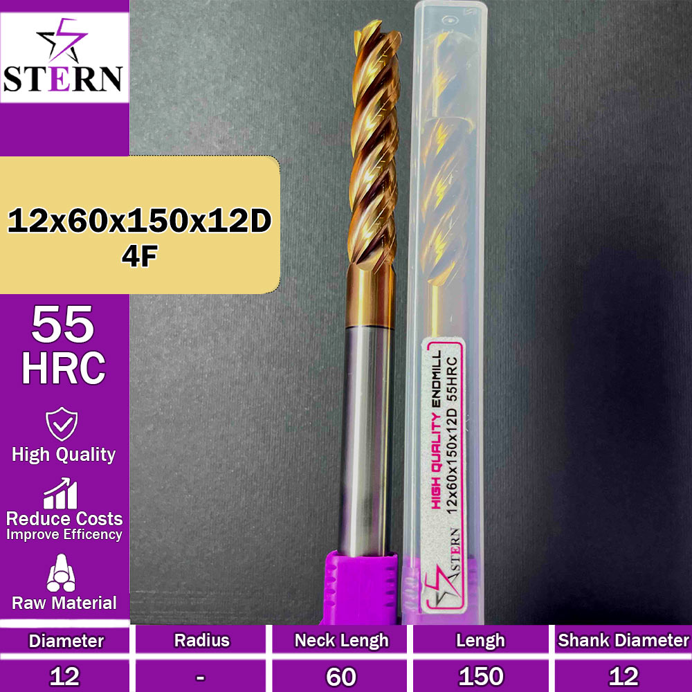 فرزانگشتی کارباید چهارپر STERN 12*60*150*12D