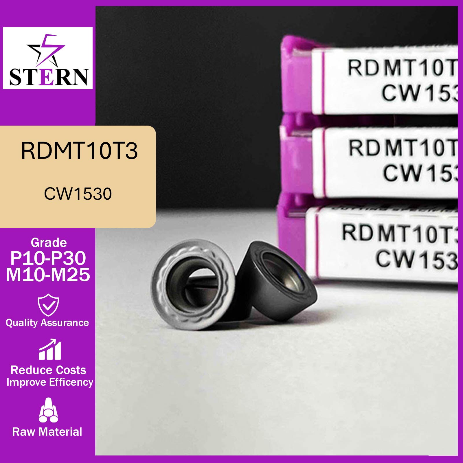 اینسرت فرزکاری STERN مدل RDMT10T3-MM گرید CW1530