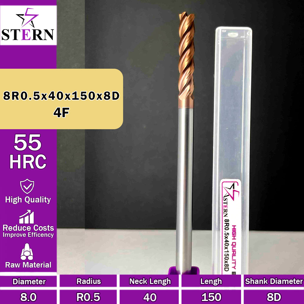 فرز کارباید تیپ ردیوس 8R0.5*40*150*8D STERN