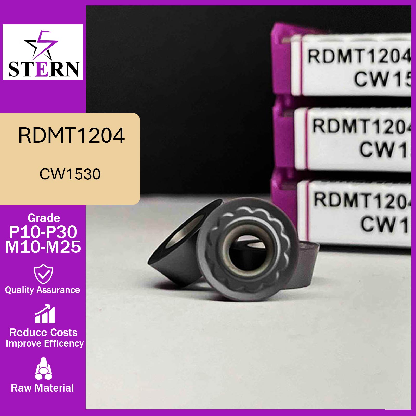 اینسرت فرزکاری STERN مدل RDMT1204MO گرید CW1530