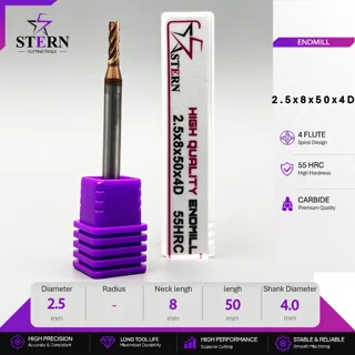 فرز انگشتی کارباید چهارپر STERN 2.5*20*50*4D