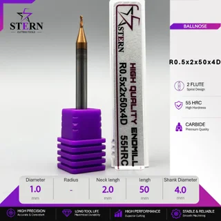 فرزانگشتی کارباید بالنوز دوپر R0.5*2*50*4D STERN