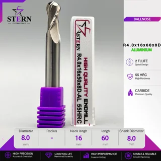 فرز انگشتی کارباید آلومینیوم بالنوز R4.0*16*60*8D STERN