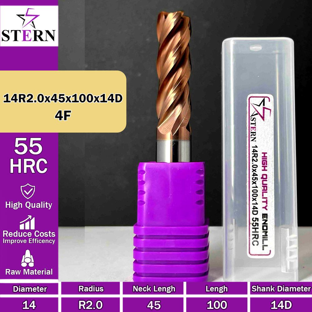 فرز کارباید تیپ ردیوس 14R2.0*45*100*14D STERN