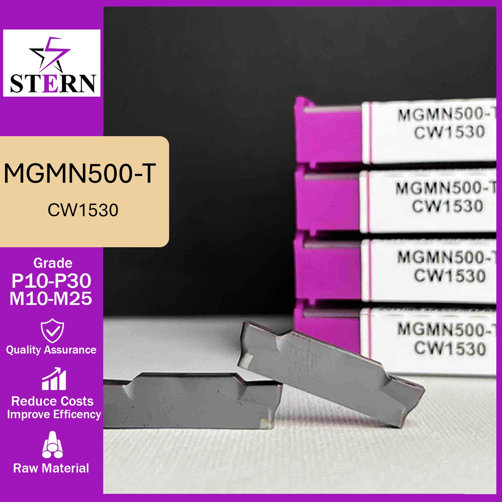اینسرت برشکاری STERN مدل MGMN500-T گرید CW1530