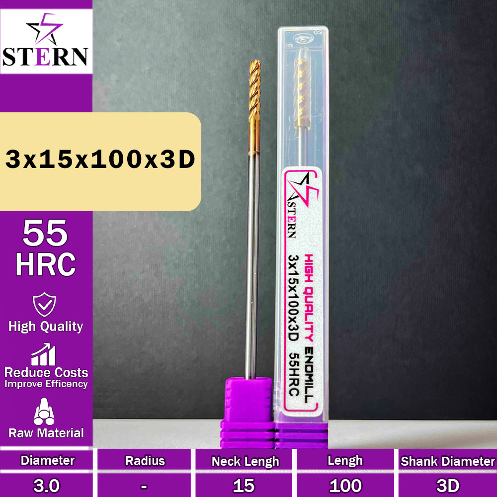 فرزانگشتی کارباید چهارپر STERN 3*15*100*3D