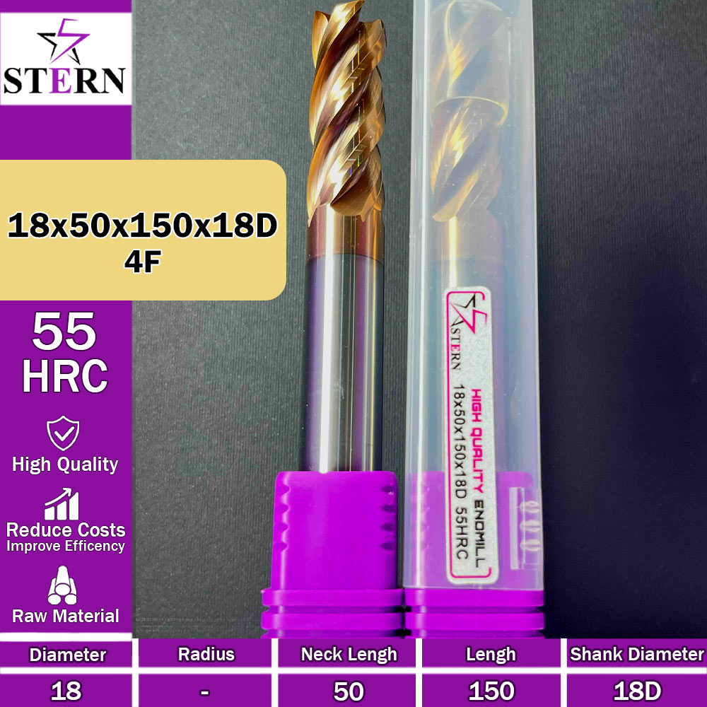فرزانگشتی کارباید چهارپر STERN 18*50*150*18D