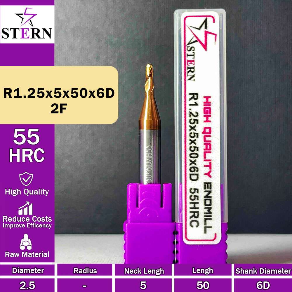 فرزانگشتی کارباید بالنوز R1.25*5*50*6D STERN