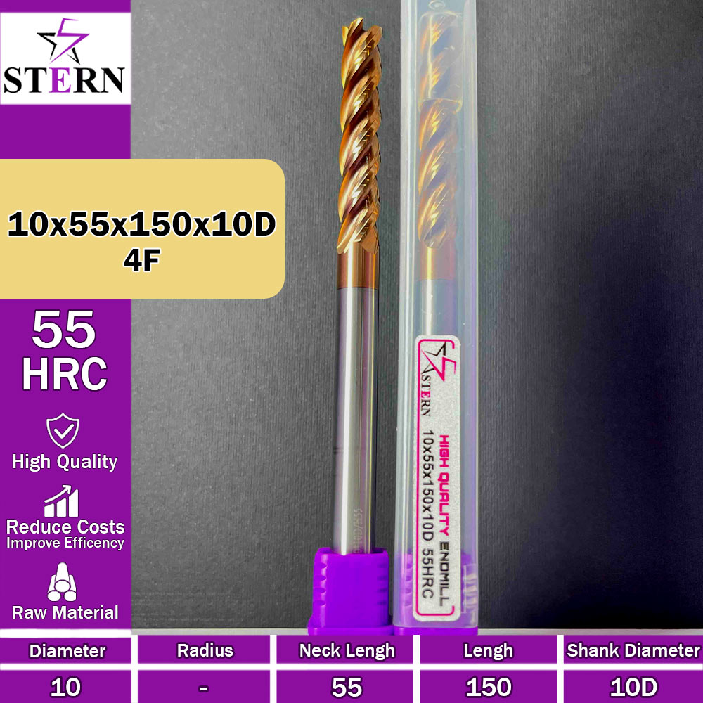 فرزانگشتی کارباید چهارپر STERN 10*55*150*10D