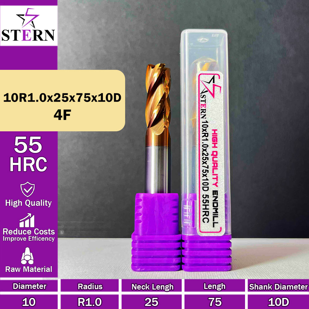 فرز کارباید تیپ ردیوس 10R1.0*25*75*10D STERN