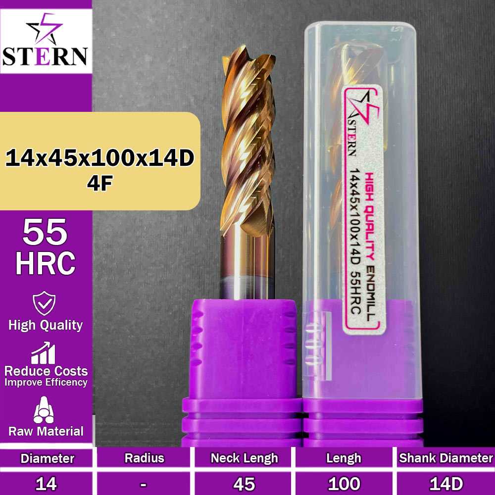 فرزانگشتی کارباید چهارپر STERN 14*45*100*14D