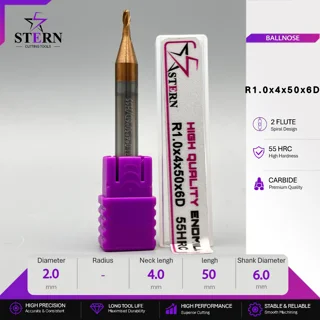 فرزانگشتی کارباید بالنوز دوپر R1.0*4*50*6D STERN